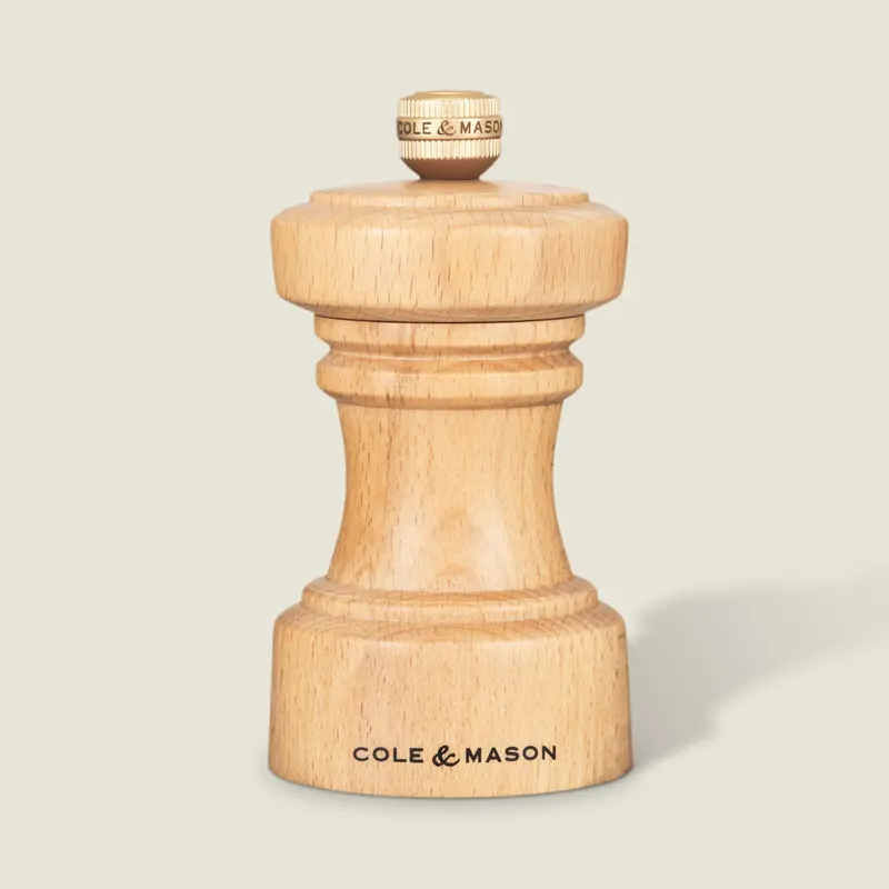 Cole & Mason Hoxton Natural Beech Wood Salt And Pepper Grinder Set 1