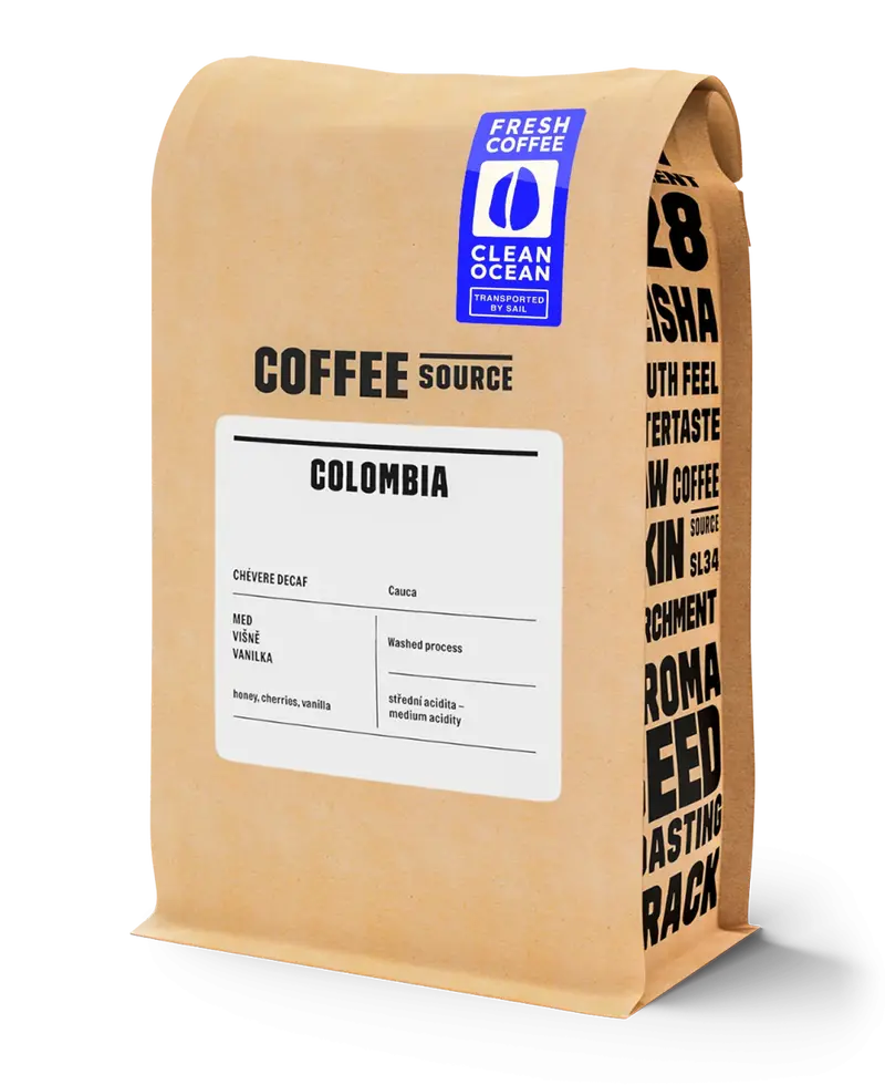 Colombia Chévere Decaffeinated Whole Bean Coffee 1