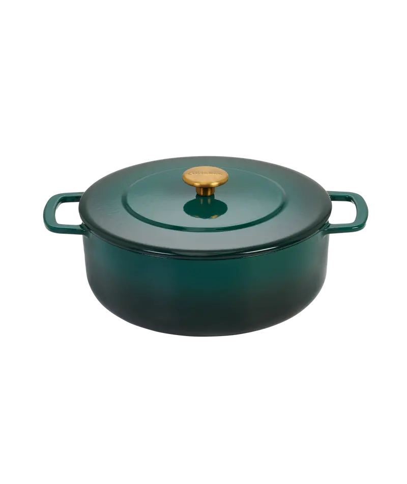 Combekk 28Cm Dutch Oven Cast Iron Braiser In Holly Green 1