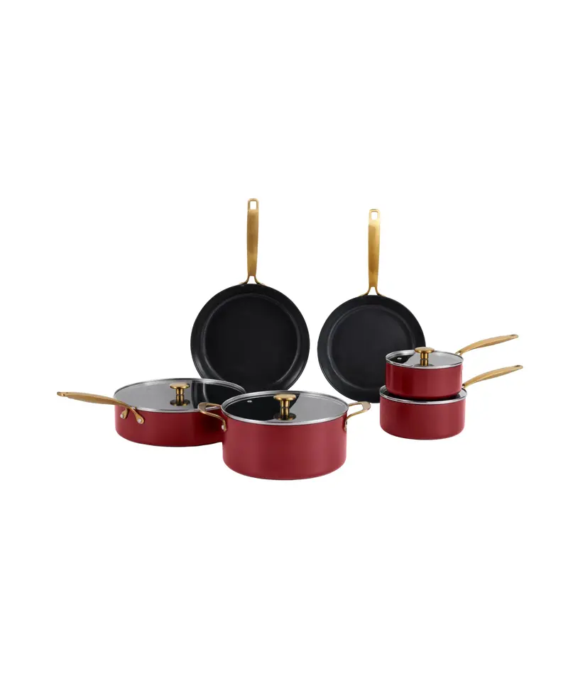 Combekk Element Expert 10-Piece Cookware Set – Bordeaux Red 1