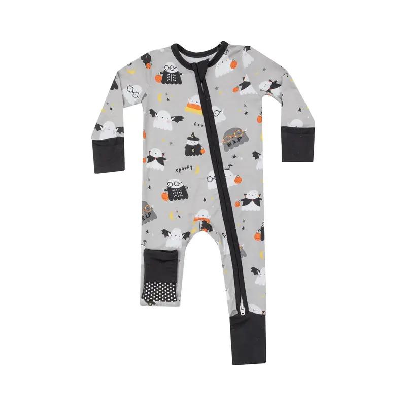 Costumed Ghost Romper Featuring 2-Way Zipper Design 1