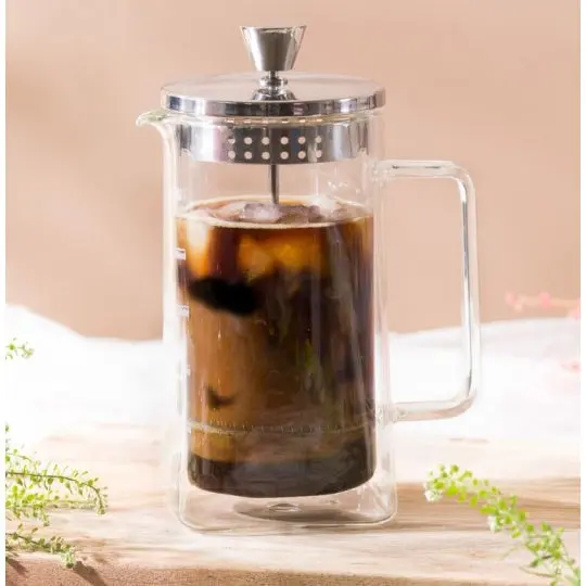 Cristel Double-Wall Glass French Press – 8-Cup (1 L) Capacity 1