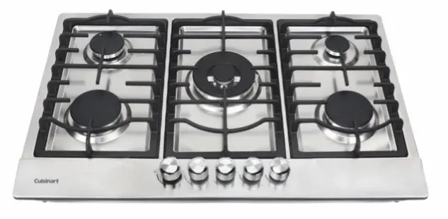 Cuisinart 5-Burner Gas Cooktop – 75 Cm Stainless Steel Casual Series 1