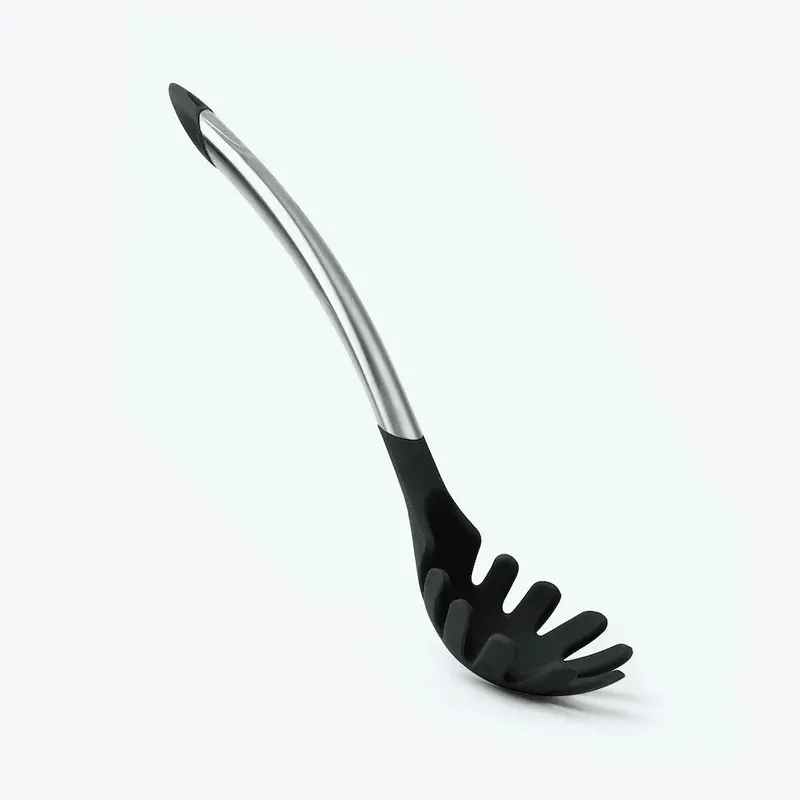 Cuisipro Pasta Server – Dual-Material Tongs With Heat-Resistant Silicone Tips 1