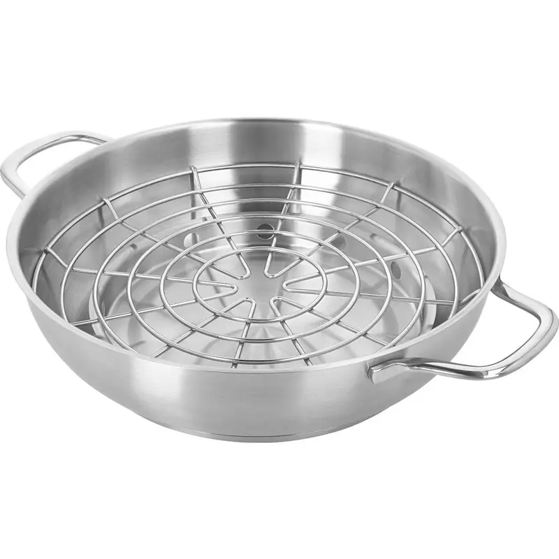 Demeyere Specialties 3-Piece Smoke Set – 28 Cm Pan With Lid, Smoker Chamber, And Steam Rack 1
