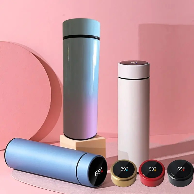 Digital Temperature Display Stainless Steel Vacuum Bottle – 500Ml 1
