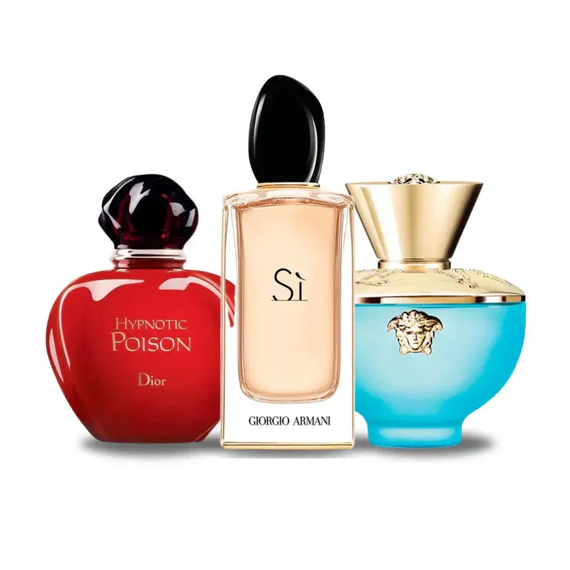 Dior Hypnotic Poison + Giorgio Armani Sì + Versace Dylan Turquoise Fragrance Set (100Ml Each) 1