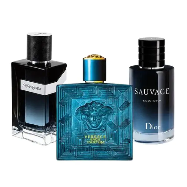 Dior Sauvage + Yves Saint Laurent Y Eau De Parfum + Versace Eros Men’S Cologne Set (100Ml Each) 1