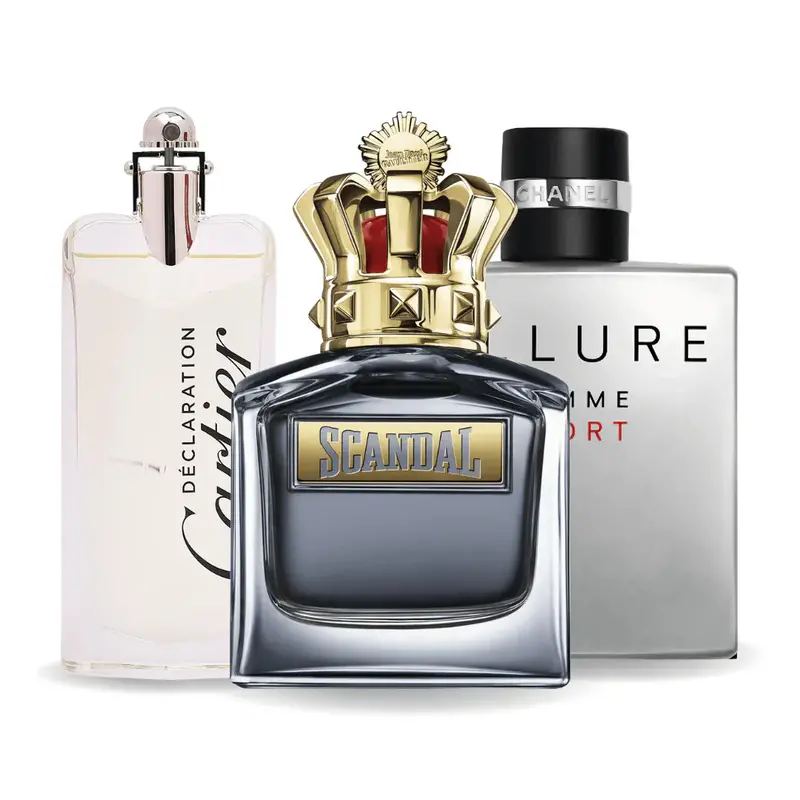 Distinctive Aromatic Set: Chanel Allure Homme Sport, Jean Paul Gaultier Scandal & Cartier Declaration (100Ml) 1