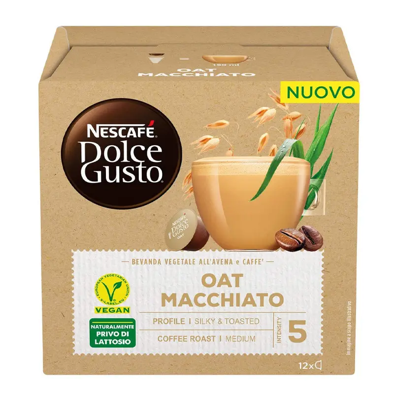 Dolce Gusto Oat Macchiato Soluble Capsules – 12-Pack 1