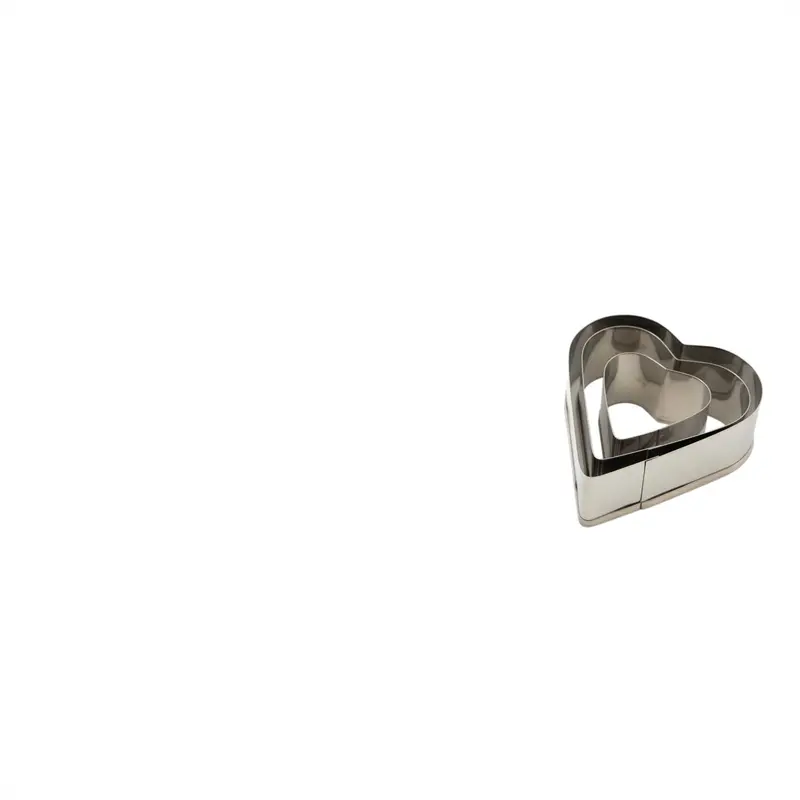 Dotz Stainless Steel Heart-Shaped Cookie Cutters – Set Of 3 (6.5 × 5.5 × 2 Cm) 1