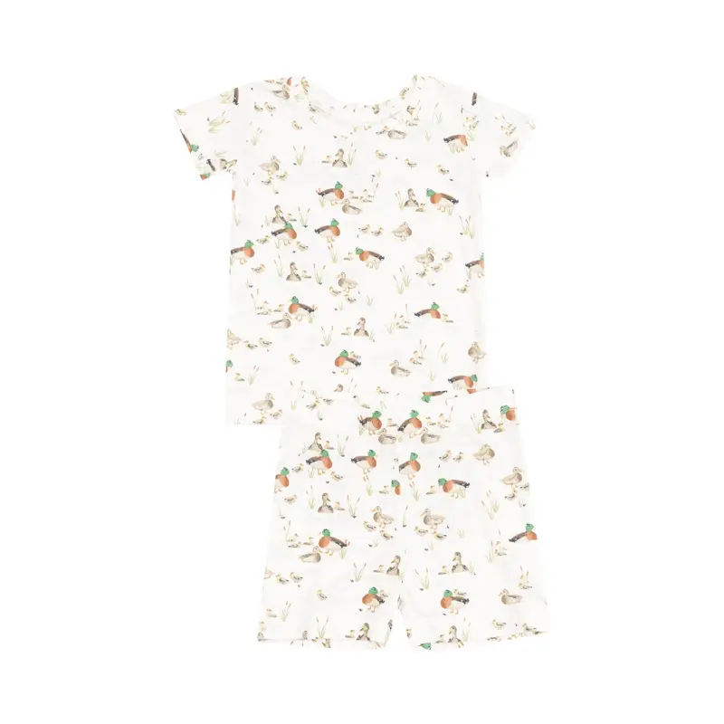 Duckling-Themed Matching Loungewear Short Set 1