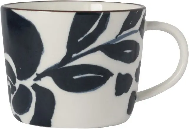 Dutch Blue Floral Time Collection: Set Of 4 Medium Flower Mugs 1