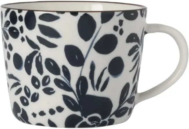 Dutch Blue Floral Time Collection: Set Of 4 Small Flower Mugs 1