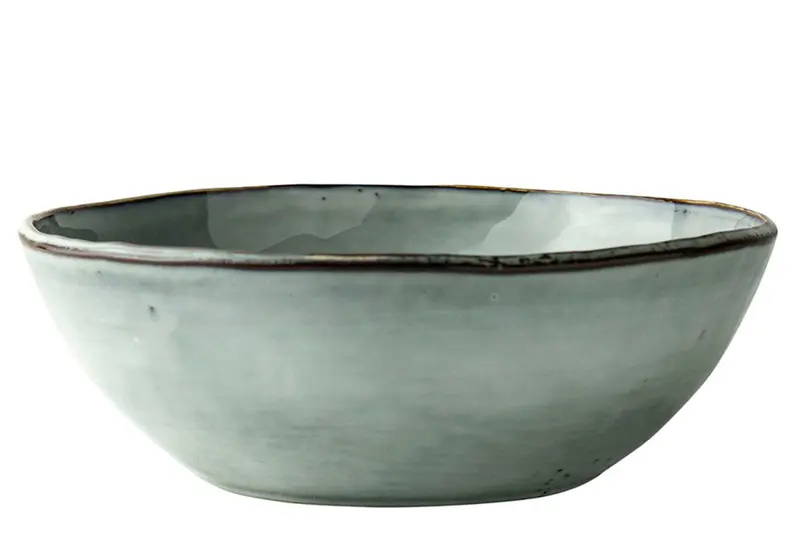 Dutch Rose Organic Blue Round Serving Bowl – 33 Cm Premium Ceramic 1