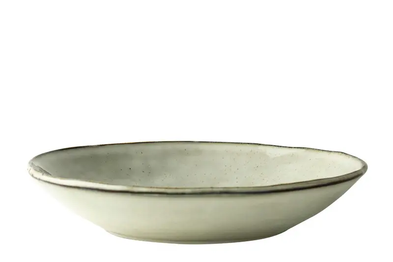 Dutch Rose Organic Cream Deep Dinner Plate Set – 4 Pieces, 23.5 Cm 1