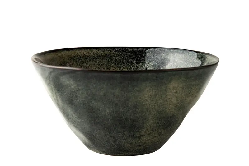 Dutch Rose Organic Green Ceramic Bowl Set – 4 Pieces, 14 Cm Diameter 1