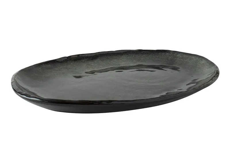 Dutch Rose Organic Green Oval Platter – 40 X 28 Cm Sustainable Ceramic 1