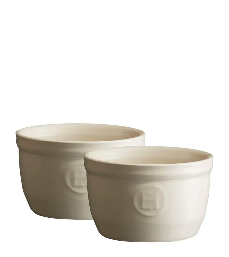 Emile Henry Argile Ceramic Ramekin Set – 9 Cm Diameter, 2-Pack 1