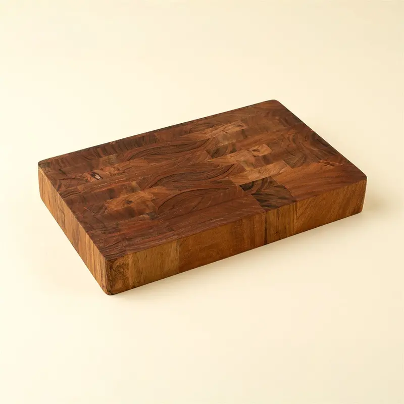 End-Grain Acacia Wood Butcher Block Cutting Board 2