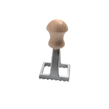 Eppicotispai Mini Square Ravioli Cutter – 40 Mm Aluminum And Wood Stamp, Italian Craftsmanship 1
