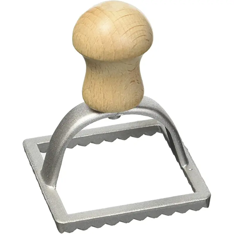 Eppicotispai Square Ravioli Mold – 70 Mm Handcrafted Aluminum And Wood, Italian-Made 1