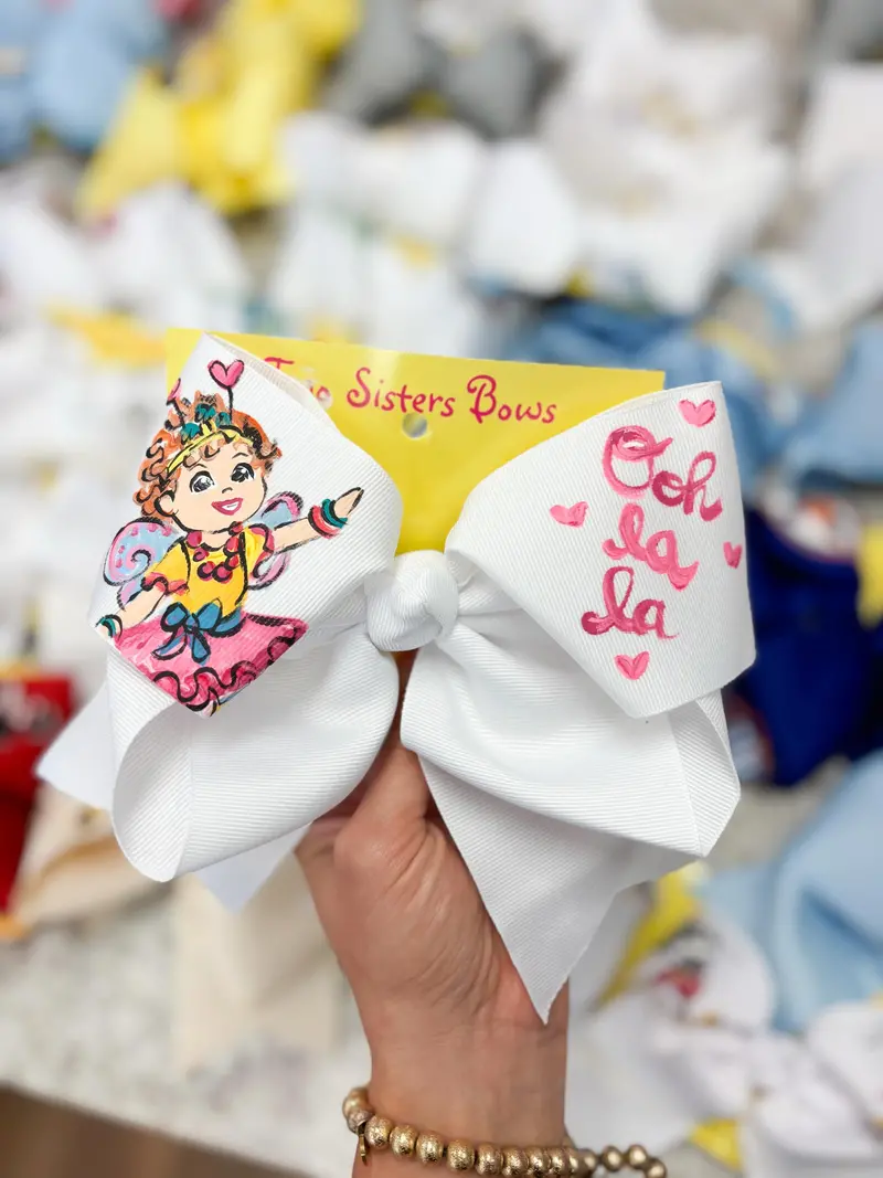 Fancy Nancy–Style Xl Hand-Painted Bow By Two Sisters 1