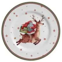 Father Christmas Holiday Dessert Plate Set – 6-Piece Variant By Alleanza 1