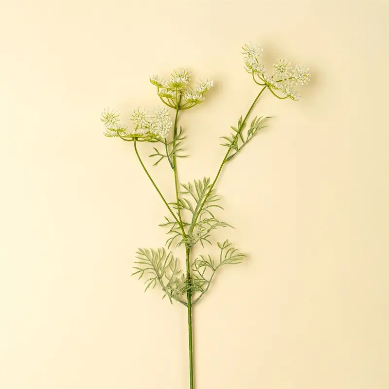 Faux Queen Anne’S Lace Floral Stems – Realistic Silk Arrangement 1