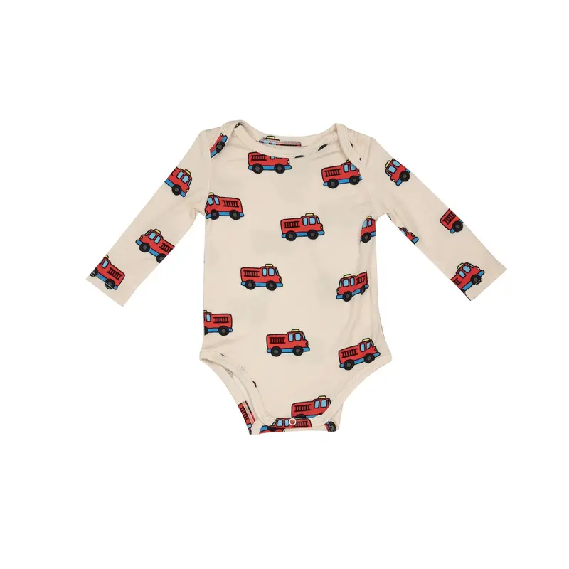 Firetruck-Themed Infant Bodysuit 1