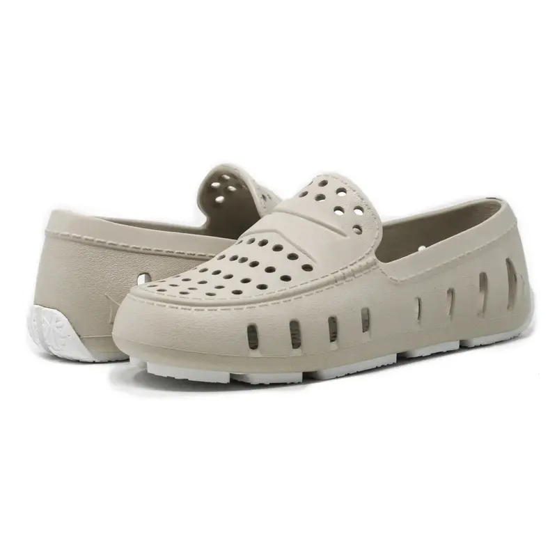 Floafers Prodigy Driver Sandals – Bone & Bright White 1