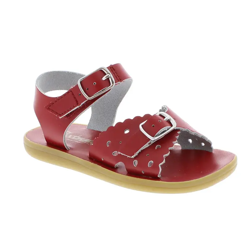Footmates Eco-Ariel Toddler Sandals – Apple Red Microfiber 1