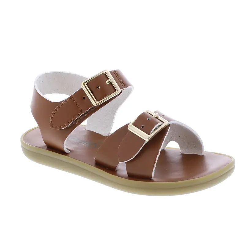 Footmates Eco-Tide Toddler Sandals – Tan Microfiber 1