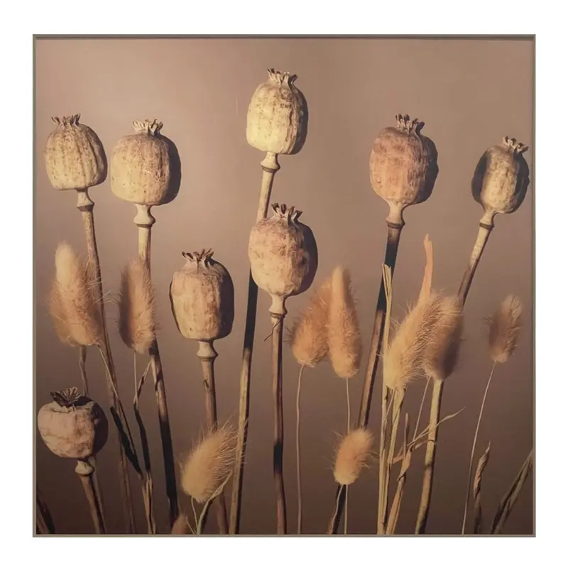 Framed Glass Wall Art – 90 × 90 Cm Square Display 1
