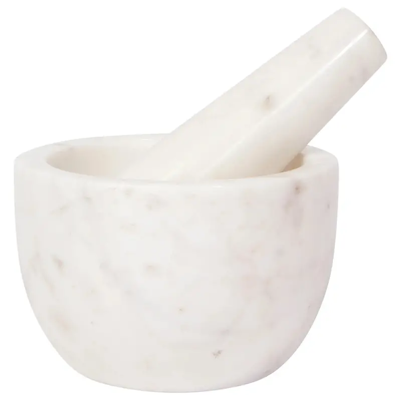 Full-Size Marble Mortar And Pestle – Premium Kitchen Grinding Set 1