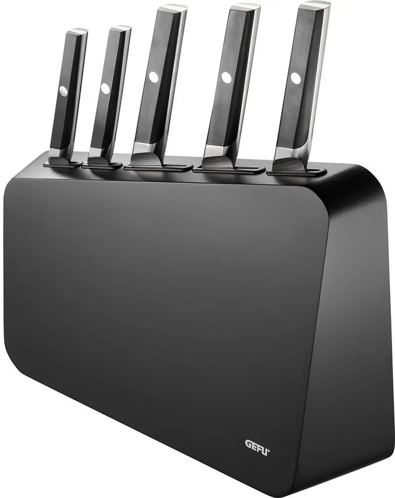 Gefu Acuro Knife Block Set – 5 Premium Blades + Storage Block 1