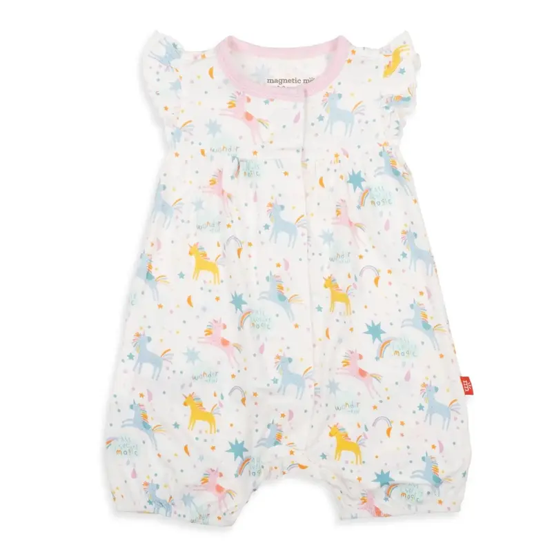 Glitter Modal Romper With Magnetic Closure 1
