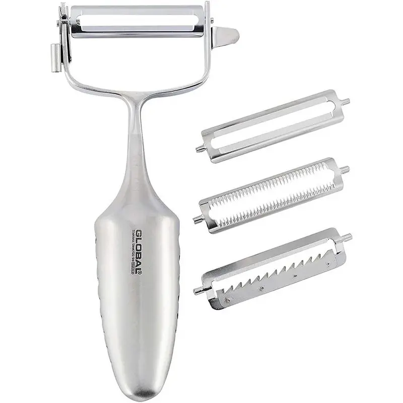 Global 3-Way Adjustable Vegetable Peeler – 18/10 Stainless Steel Design 1