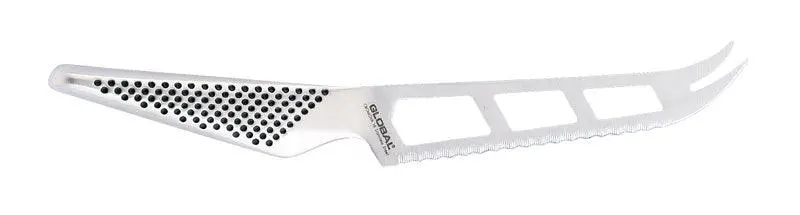 Global Gs10 Cheese Knife – 14 Cm Narrow Blade With Forked Tip For Soft And Semi-Hard Cheeses 1