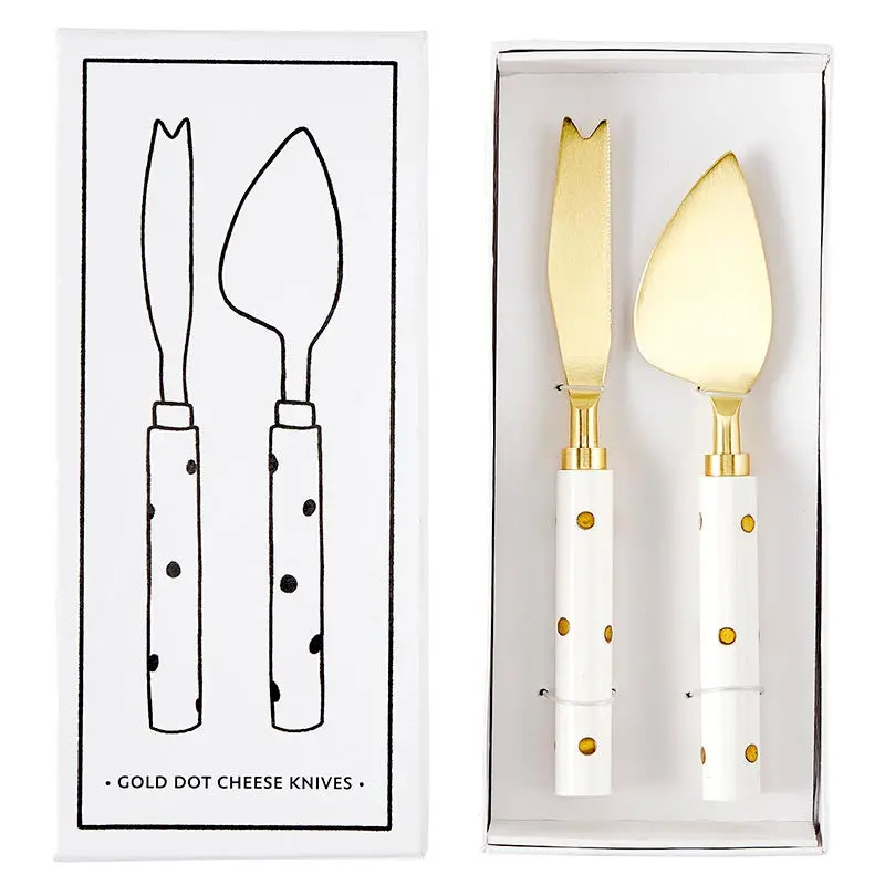 Gold-Dot Stainless Steel Cheese Knife Set 1
