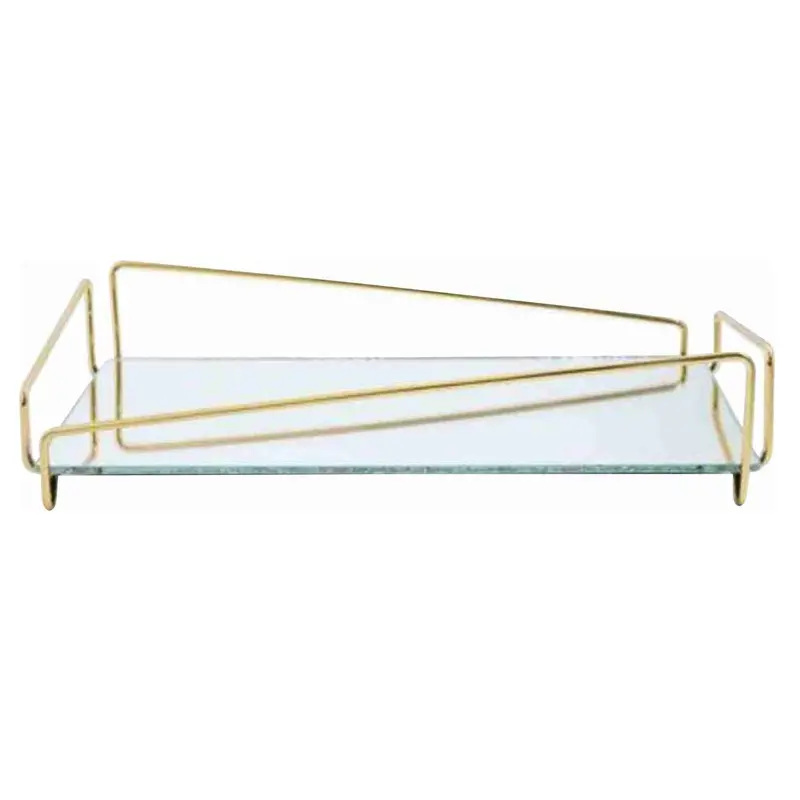 Gold-Finished Angled Tray – 10 X 28 Cm 1