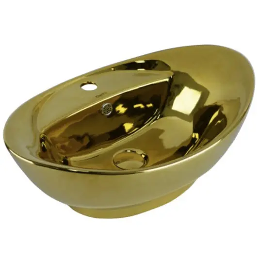 Gold-Metallic Ceramic Sink 1
