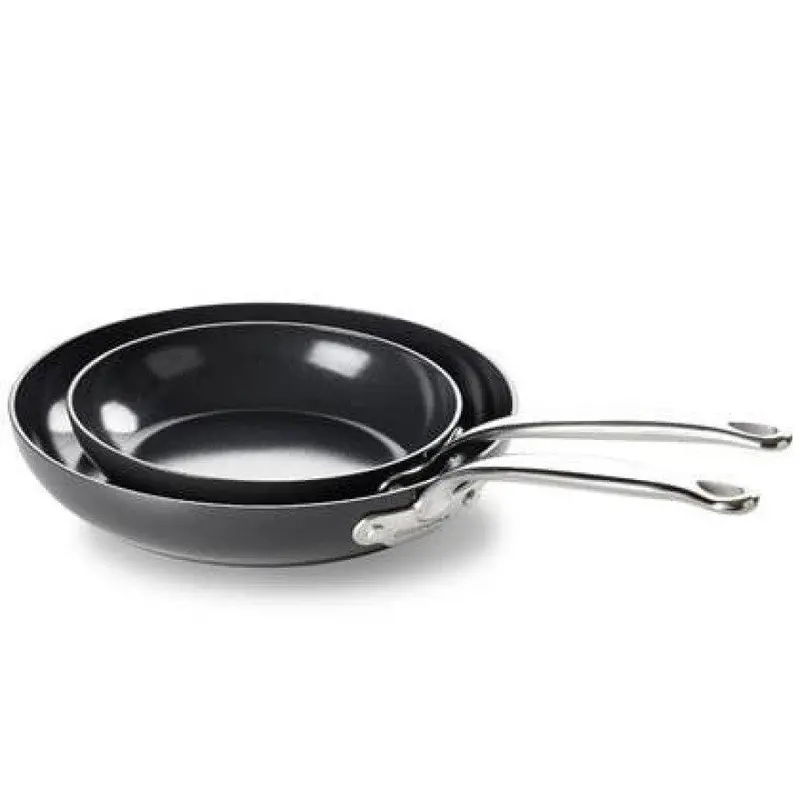 Greenpan Barcelona Non-Stick Fry Pan Set – Two-Piece: 20 Cm + 28 Cm, Matte Black 1