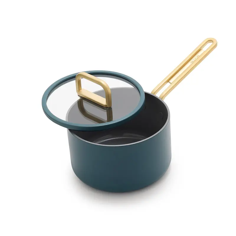 Greenpan Tucci Pine Green 16 Cm Stainless Steel Saucepan With Lid 1