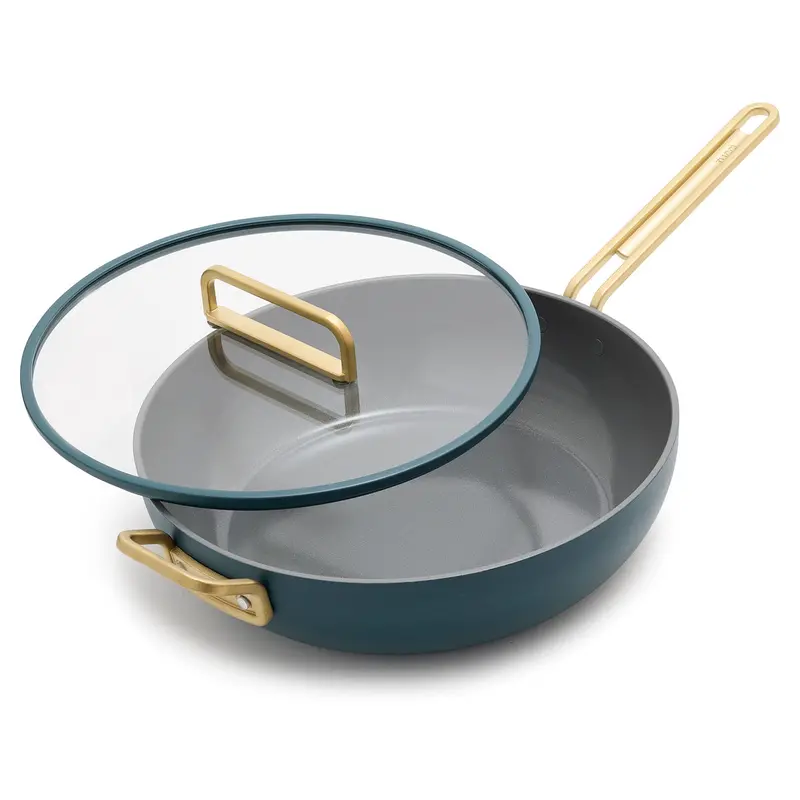 Greenpan Tucci Pine Green 33 Cm Nonstick Frying Pan With Lid 1
