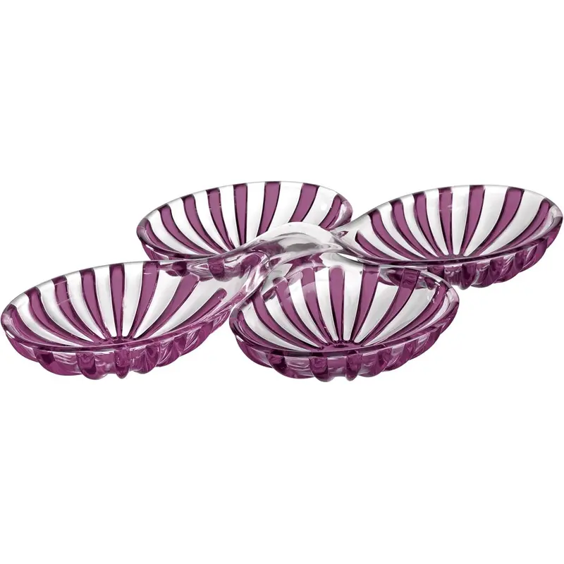 Guzzini Dolce Vita Amethyst Purple Hors D’Oeuvres Set (2 Pcs) – Italian Artisan Serving Dish 1