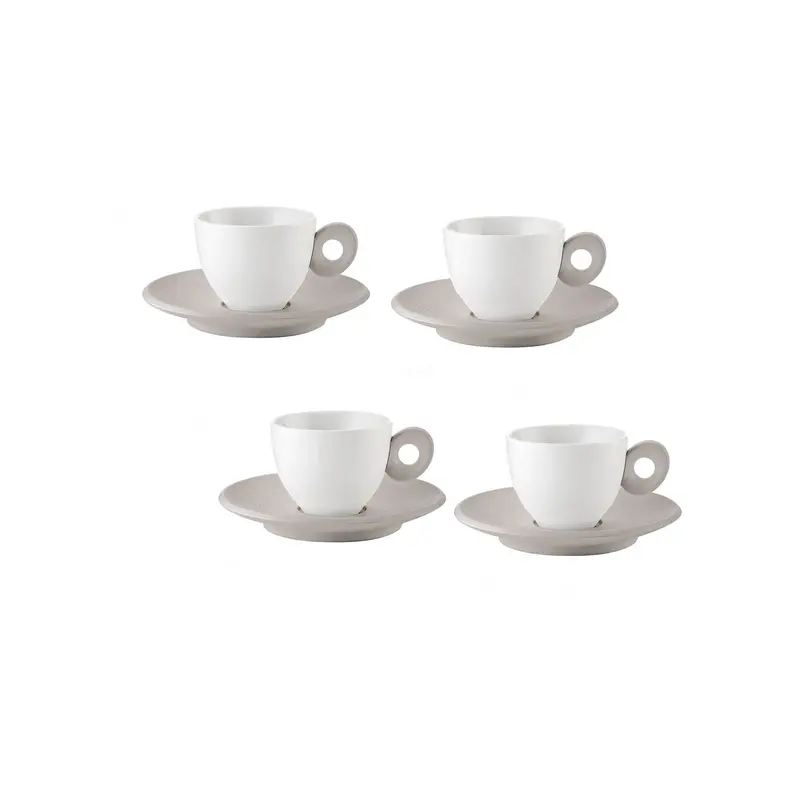 Guzzini Everyday Espresso Cup Set (4-Pack) In Taupe – Modern Matte Finish, Made In Italy 1