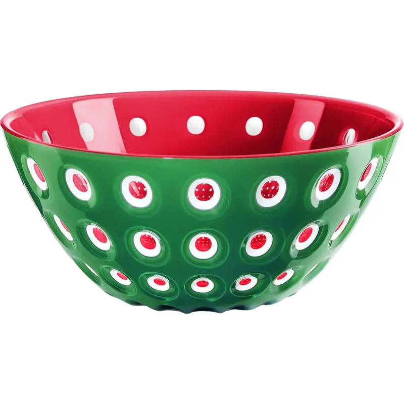Guzzini Le Murrine 25 Cm Ceramic Bowl In Emerald Green & Red – Authentic Italian Design 1