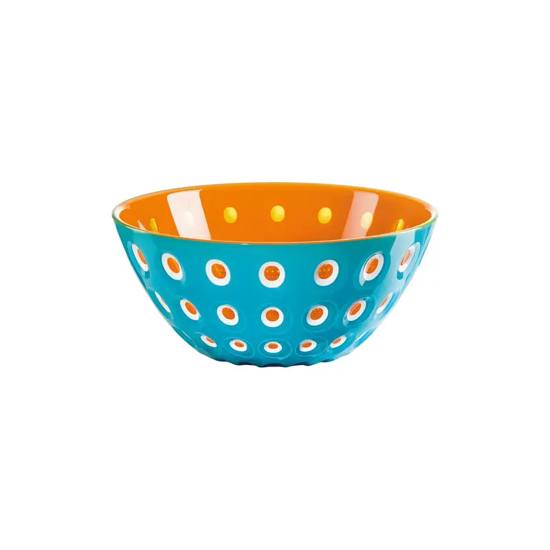 Guzzini Le Murrine Mixing Bowl – 25 Cm, Vibrant Blue/Orange/White Swirl Pattern, Italian-Made 1
