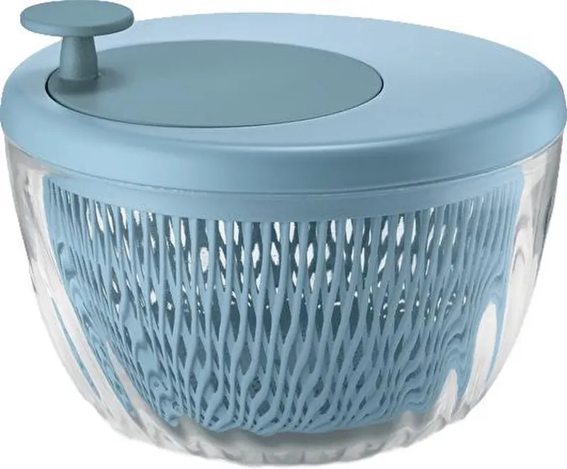 Guzzini Spin&Store Salad Spinner With Lid – 26 Cm, Matte Blue 1
